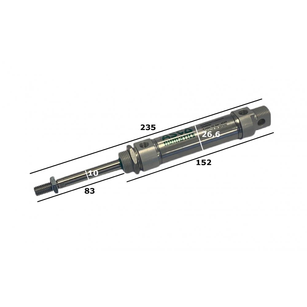 50 mm stainless steel cylinder for Variomix 50 mm Variomix pigsty cylinder