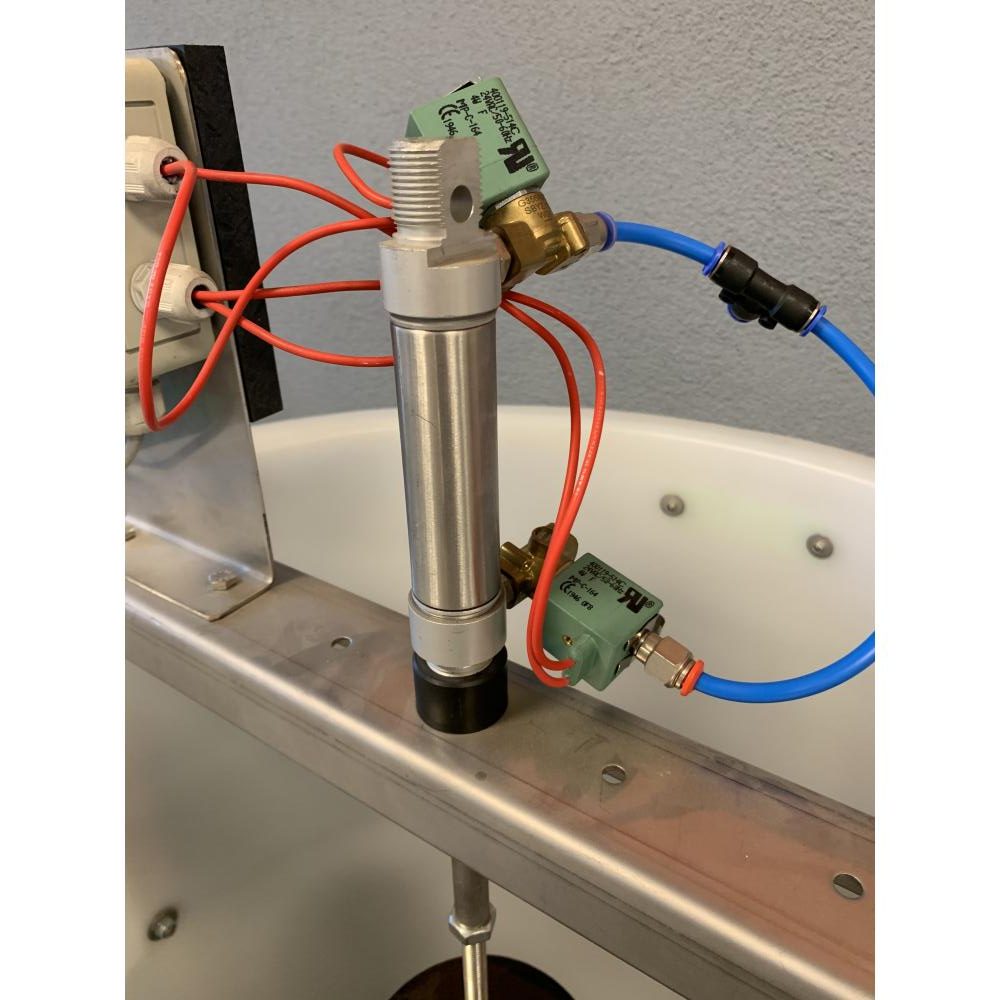 Long 50 mm cylinder with valves Variomix 50mm long cylinder