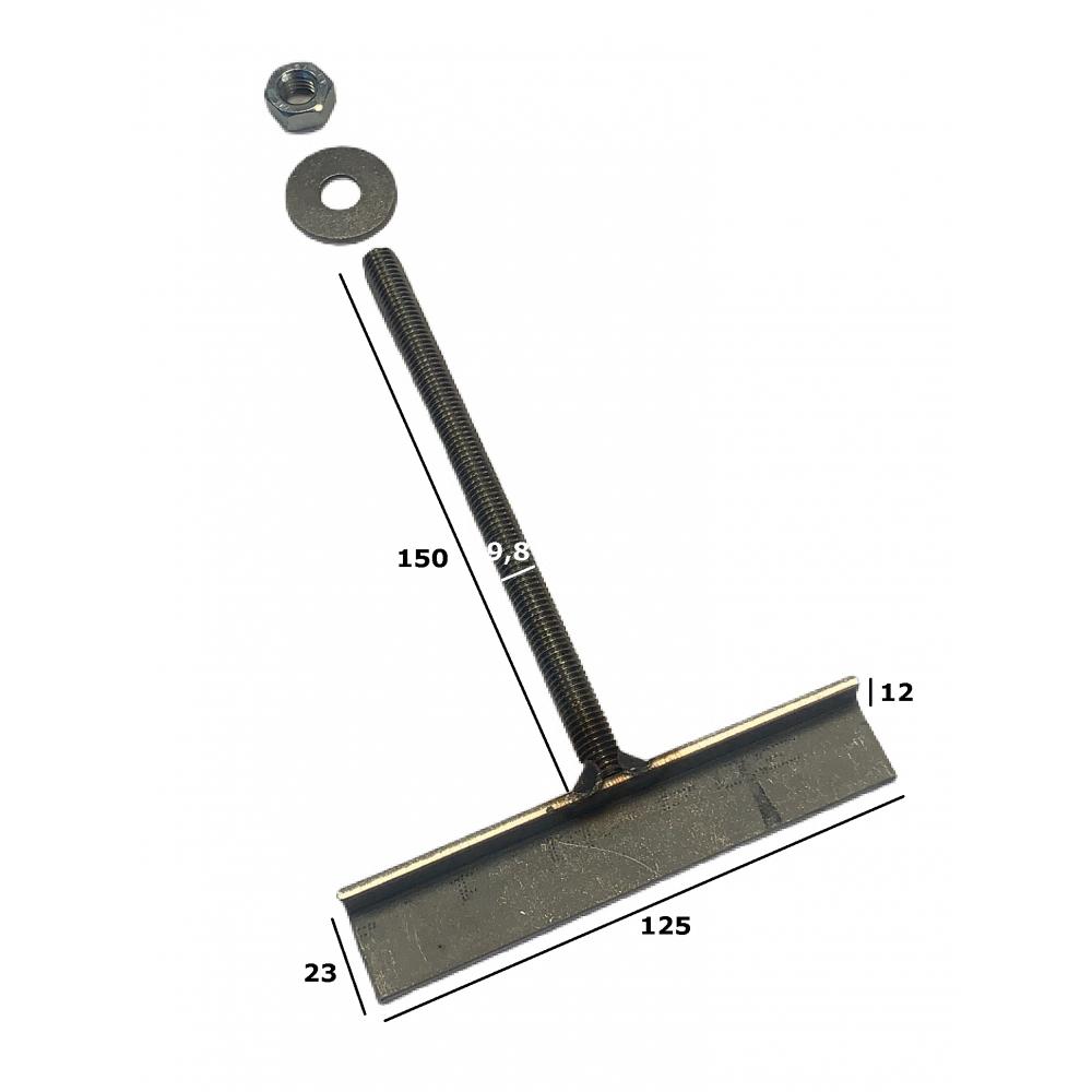 M10 150 mesh anchor with dimensions Stainless steel grating fixing M10 150