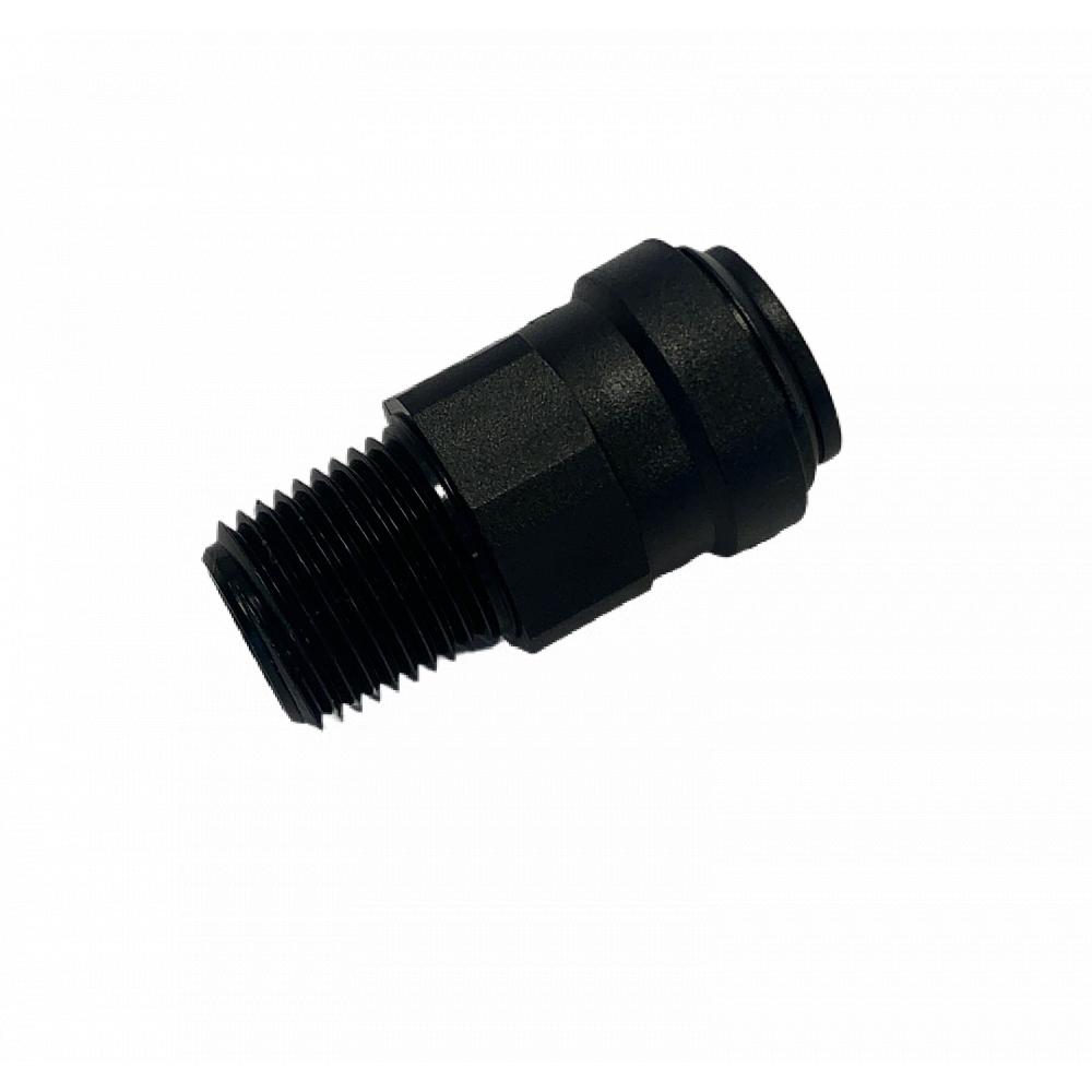 Underfloor heating connector, 15mm to 1/2" High-quality plastic reducer for quick-connect heating hoses